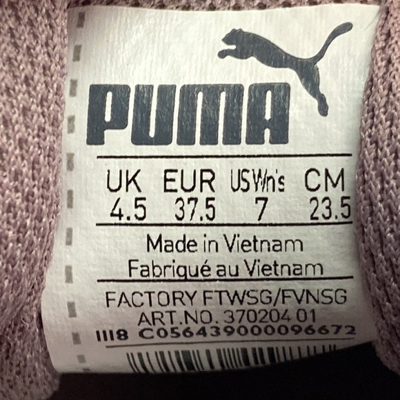 Puma Vikky Suede Softfoam Comfort Athletic Sneaker Light Plum Used Size 7 - Picture 15 of 15